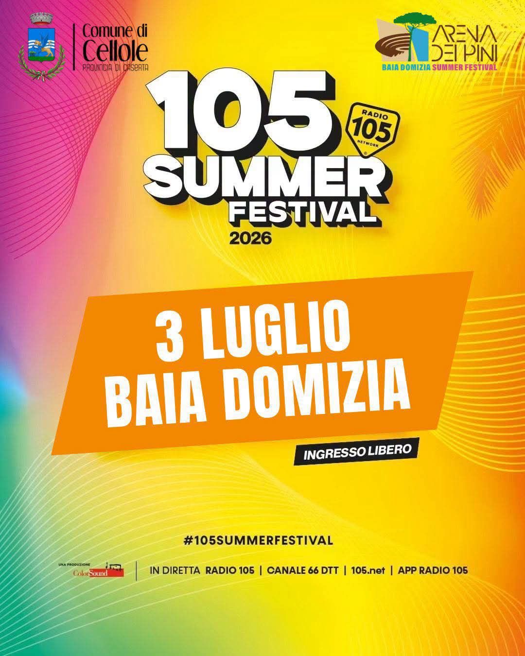 Ticket Parcheggio 105 SUMMER FESTIVAL | Baia Domizia 03-07-2026 - immagine 2